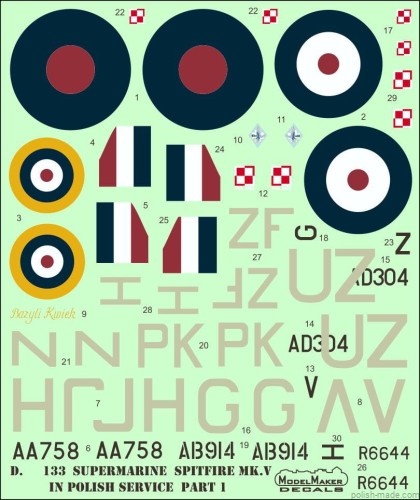 D48133 Spitfire Mk V in Polish service part I