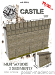 CASTLE - Mur wysoki 3 segm. - C09 - 1/87(H0)