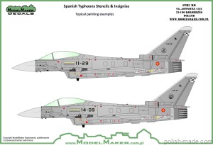 D72112 SpanishTyphoons - stencils and insignias