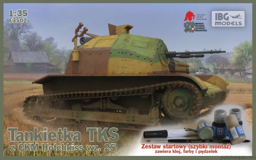 Tankietka TKS z km - Zestaw Start + farby - 1/35