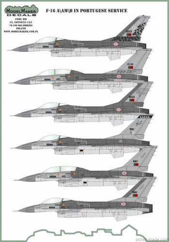 D72136 F-16A/AM/B/BM in Portuquese service - generic set