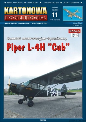 KK11 Piper L-4H ‘Cub’ - 1/33 model kartonowy