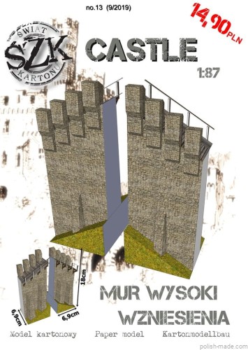 CASTLE - Mur wysoki wzniesienia - C13 - 1/87(H0)