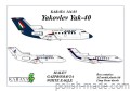 JAK-40 Jak-40 WEA/Malev/Gazprom - 1/144
