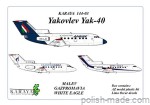 JAK-40 Jak-40 WEA/Malev/Gazprom - 1/144