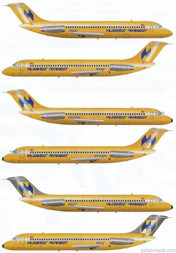 K - DOUGLAS DC-9-32 Hughes Airwest - 1/144