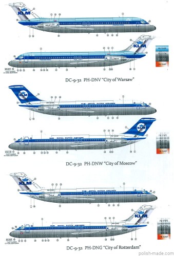 K - DOUGLAS DC-9-32 KLM - 1/144