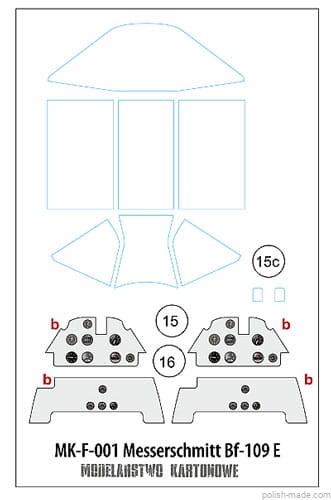 MK-A-FL-001 - Bf-109E folia + elementy - 1/33