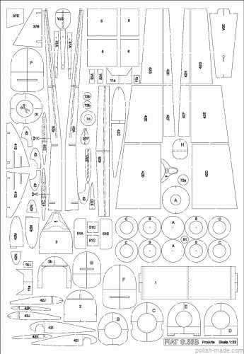 MK-L-14 - Fiat G-55B wręgi - 1/33