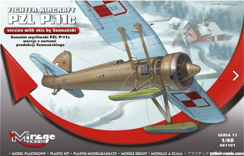 PZL P.11c z nartami Szomańskiego - 1/48