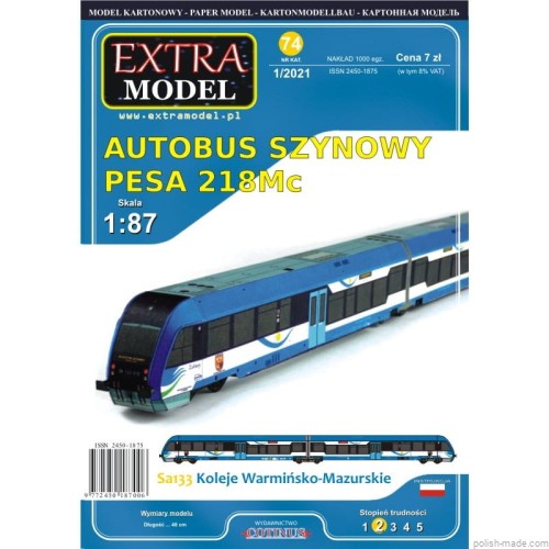 EX074 - 1/2021 - Autobus Szynowy PESA 218Mc - 1:87(H0)