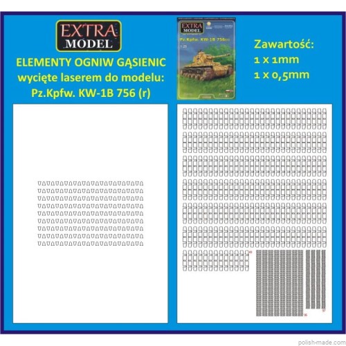 EX073-L1 - Pz.Kpfw. KW-1B 756(r) elementy ogniw gąsienic - 1/25