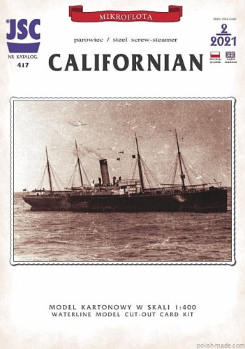 JSC-417 - CALIFORNIAN parowiec - 1/400