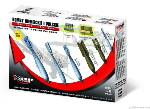 Bomby pol. 1918-39 i niem. 1914-18 - MAX SET - 1/48