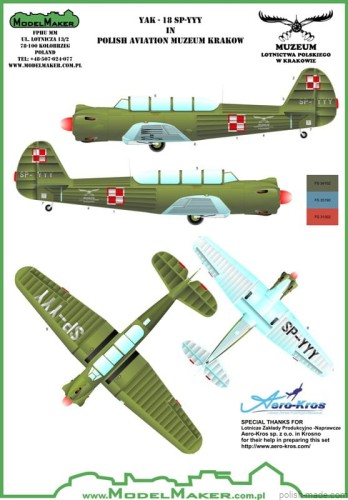 D48077 YAK-18  in Muzeum Lotnictwa Kraków