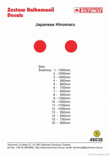 48038  ozn.japońskie - 'HINOMARU'
