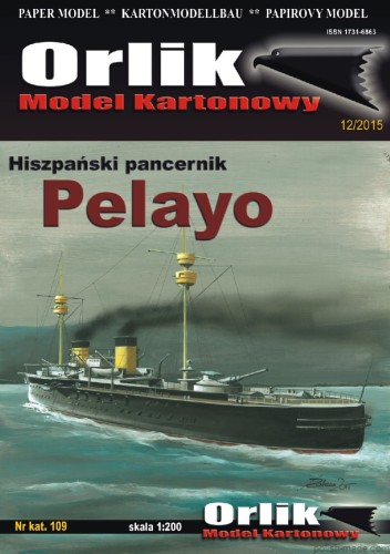 PELAYO pancernik hiszpański 1888 - 109 - 1/200