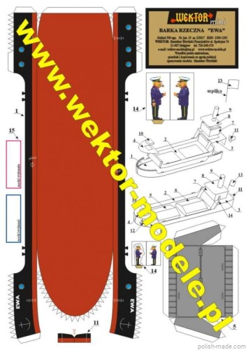 Barka rzeczna 'EWA'- mini 19 - 1/100