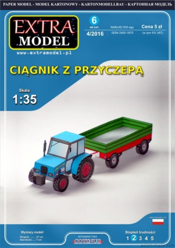 EX006 - 4/2016 - ciągnik z przyczepą - 1/35