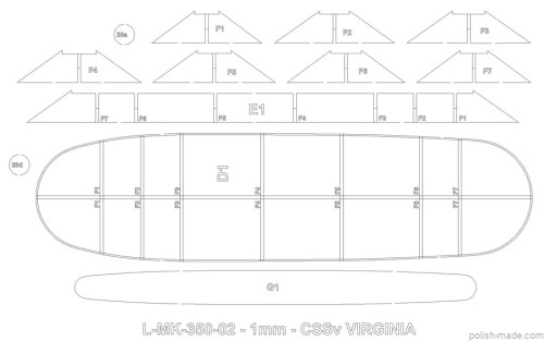 MK-L-350-02 - CSS 'VIRGINIA'  wręgi - 1/350