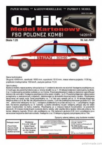 FSO POLONEZ KOMBI Straż - A007 - 1/25