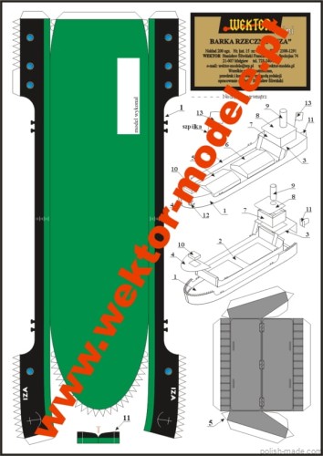 Barka rzeczna 'IZA'- mini 15 - 1/100