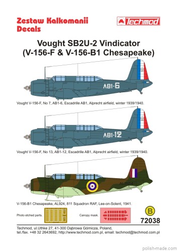 72038 SB2U-2 Vindicator (V-156 Chesapeake)