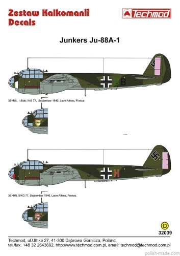 32039 Junkers Ju-88A-1 - Francja 1940