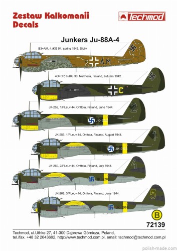 72139 JUNKERS Ju-88A-4 - 1942-44