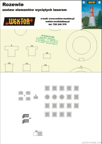ROZEWIE latarnia mor. - elementy i szkielet laser - 1/150