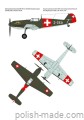 MK-1009 - Bf-109 E-3 'Swiss Shark' + wręgi + elementy - 1/33
