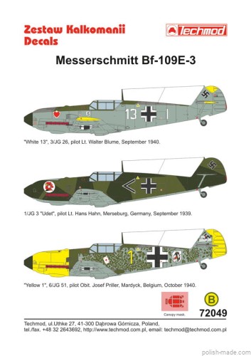 72049 Bf 109E-3 1939-40