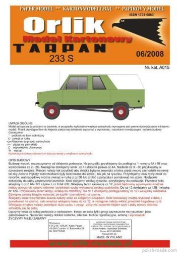 TARPAN 233 S - A015- 1/43