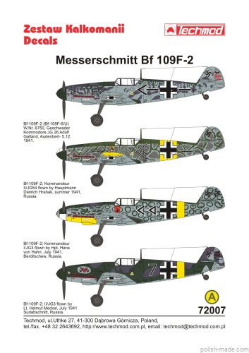 72007 Messerschmitt Bf 109F-2 - 1941
