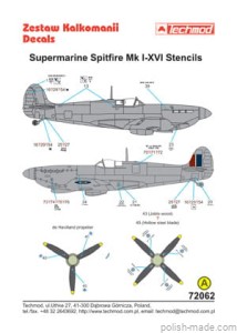 72062 napisy ekspl. Spitfire Mk.I-XVI