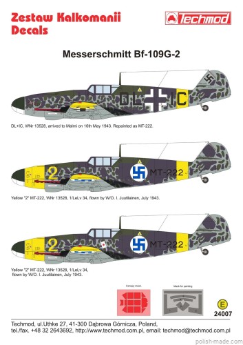 24007 Messerschmitt Bf 109G-2 Finlandia - 1943