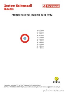 72416 ozn. francuskie kokardy  38-42'