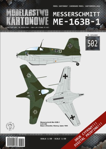 MK-502 - ME-163B-1 - 1/50 model kartonowy