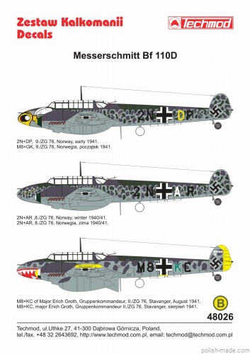 48026 Messerschmitt Bf 110D - 1940-41
