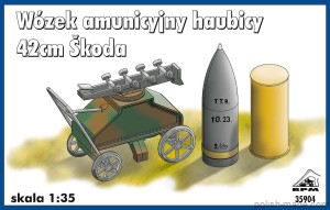 wózek amun. haubicy 42cm Skoda - 1/35 model plastikowy