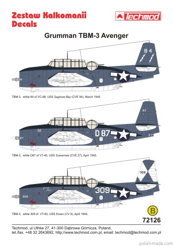 72126 Grumman TBM-3 Avenger - 1945