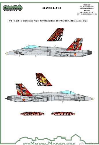D72090 SPAIN F/A-18 30 YEARS OF ALA15 - NATO TIGER MEET 2016 