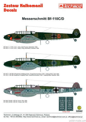 32042 Messerschmitt Bf-110C/D - 1939-40