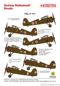 72123 PZL P.11C - Polska 1938-39