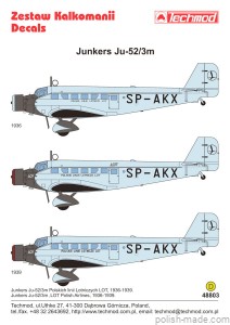48803 JUNKERS Ju-52/3m - LOT 36-39
